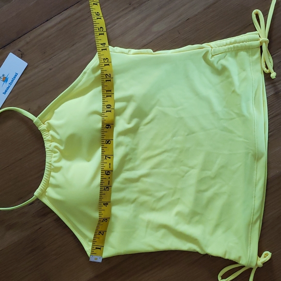 beachsissi Neon Yellow Tankini Swim Top πββοΈ Women's Size Small NWT - Picture 7 of 11